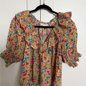 Doen Constance poppy and daisy floral top